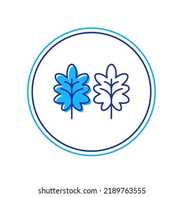 Filled outline Leaf icon isolated on white background. Leaves sign. Fresh natural product symbol.  Vector