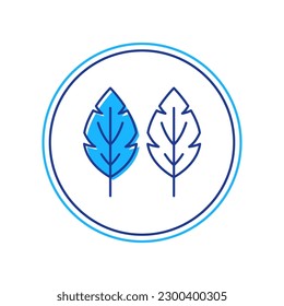 Filled outline Leaf icon isolated on white background. Leaves sign. Fresh natural product symbol.  Vector