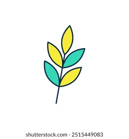 Filled outline Leaf icon isolated on white background. Leaves sign. Fresh natural product symbol.  Vector