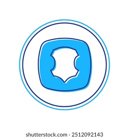 Filled outline Leather icon isolated on white background.  Vector