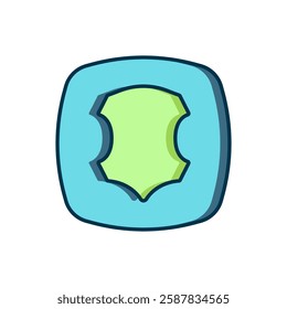 Filled outline Leather icon isolated on white background. Flat filled outline style with shadow. Vector