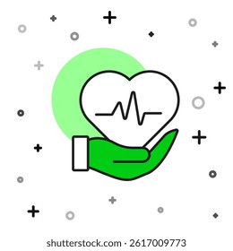 Filled outline Life insurance icon isolated on white background. Security, safety, protection, protect concept.  Vector