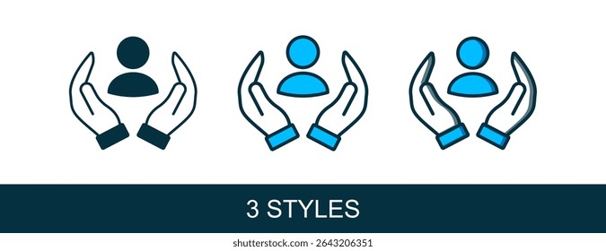 Filled outline Life insurance icon isolated on white background. Security, safety, protection, protect concept.  Vector