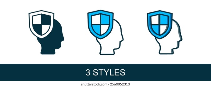 Filled outline Life insurance with shield icon isolated on white background. Security, safety, protection, protect concept.  Vector