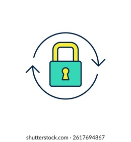 Filled outline Lock icon isolated on white background. Padlock sign. Security, safety, protection, privacy concept.  Vector