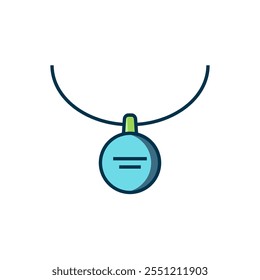 Filled outline Locket on necklace icon isolated on white background. Flat filled outline style with shadow. Vector