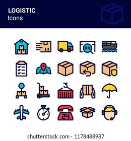 filled outline logistic icon