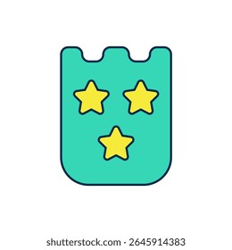 Filled outline Lottery ticket icon isolated on white background. Bingo, lotto, cash prizes. Financial success, prosperity, victory, winnings luck.  Vector