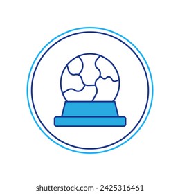 Icono de bola mágica aislado sobre fondo blanco. Bola de cristal.  Vector