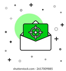 Filled outline Mail and e-mail icon isolated on white background. Envelope symbol e-mail. Email message sign.  Vector