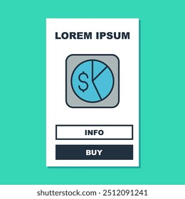 Filled outline Market analysis icon isolated on turquoise background. Report text file icon. Accounting sign. Audit, analysis, planning.  Vector