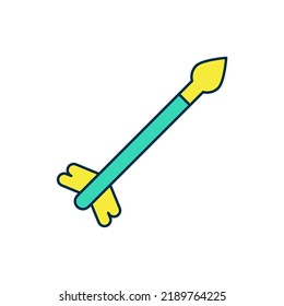 Filled outline Medieval arrows icon isolated on white background. Medieval weapon.  Vector