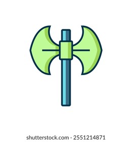 Esquema relleno Icono de polea medieval aislado sobre fondo blanco. Estilo de contorno relleno plano con sombra. Vector