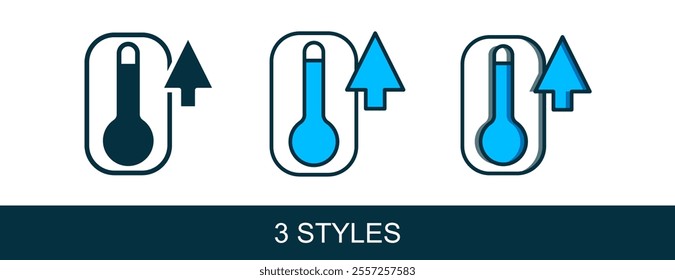 Filled outline Meteorology thermometer measuring heat and cold icon isolated on white background. Thermometer equipment showing hot or cold weather.  Vector