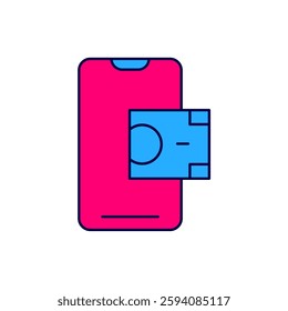 Filled outline Mobile banking icon isolated on white background. Transfer money through mobile banking on the mobile phone screen.  Vector