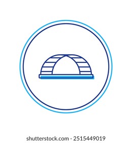 Filled outline Monkey bar icon isolated on white background.  Vector