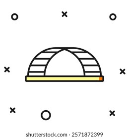 Filled outline Monkey bar icon isolated on white background. Flat filled outline style with shadow. Vector