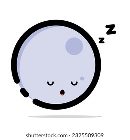filled outline moon icon vector icon flat design illustration isolated on white