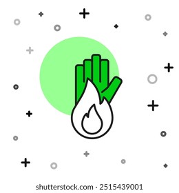 Filled outline No fire icon isolated on white background. Fire prohibition and forbidden.  Vector