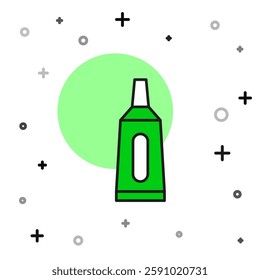 Filled outline Ointment cream tube medicine icon isolated on white background. Tube, container, toothpaste, cream sign.  Vector
