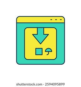 Filled outline Online app delivery tracking icon isolated on white background. Parcel tracking.  Vector