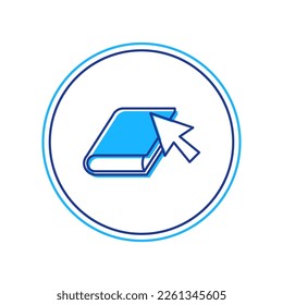 Filled outline Online book icon isolated on white background. Internet education concept, e-learning resources, distant online courses.  Vector