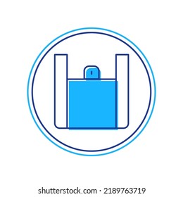 Filled outline Online ordering and fast food delivery icon isolated on white background.  Vector