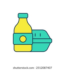 Filled outline Online ordering and fast food delivery icon isolated on white background.  Vector