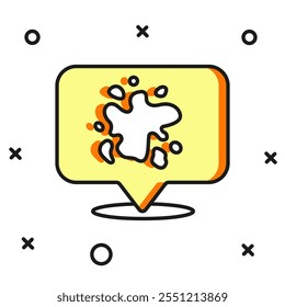 Filled outline Paint spray icon isolated on white background. Flat filled outline style with shadow. Vector