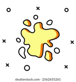 Filled outline Paint spray icon isolated on white background. Flat filled outline style with shadow. Vector