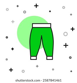 Filled outline Pants icon isolated on white background. Trousers sign.  Vector