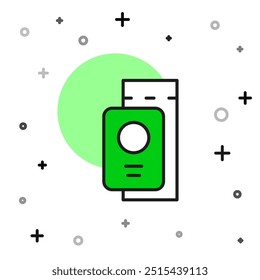 Contorno preenchido Passport com ícone de tíquete isolado no fundo branco. Documento De Identificação. Conceito de viagem e turismo.  Vetor