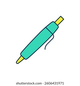 Filled outline Pen icon isolated on white background.  Vector