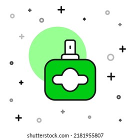 Filled outline Perfume icon isolated on white background.  Vector
