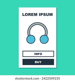 Filled outline Piercing icon isolated on turquoise background.  Vector