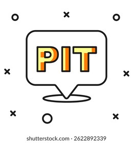 Filled outline Pit stop icon isolated on white background. Flat filled outline style with shadow. Vector