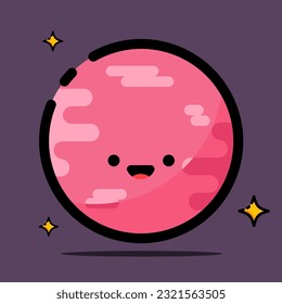 filled outline planet icon icon vector icon flat design illustration isolated on white