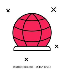 Filled outline Playground climbing equipment icon isolated on white background. Kid playground climb.  Vector