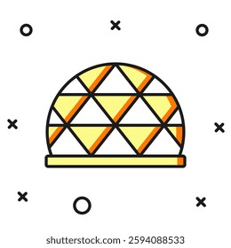 Filled outline Playground climbing equipment icon isolated on white background. Kid playground climb. Flat filled outline style with shadow. Vector