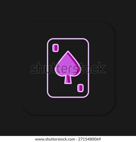 Filled outline Playing cards icon isolated on black background. Casino gambling. Flat filled outline style with shadow. Vector