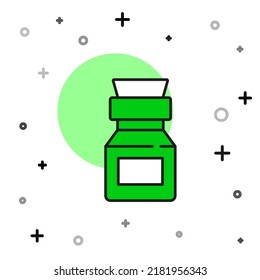 Filled outline Poison in bottle icon isolated on white background. Bottle of poison or poisonous chemical toxin.  Vector