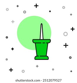 Filled outline Push pin icon isolated on white background. Thumbtacks sign.  Vector