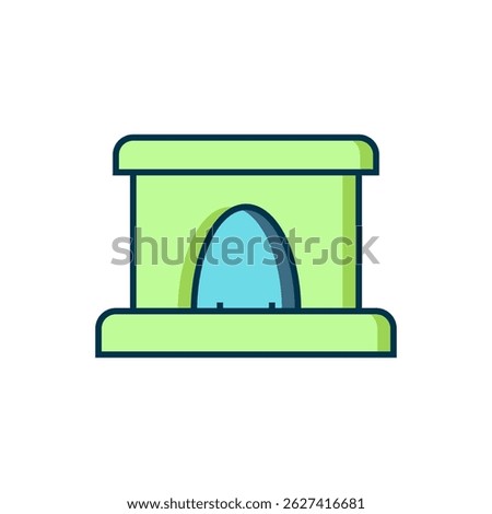 Filled outline Railway tunnel icon isolated on white background. Railroad tunnel. Flat filled outline style with shadow. Vector