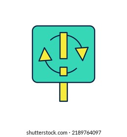 Filled outline Recycle symbol icon isolated on white background. Circular arrow icon. Environment recyclable go green.  Vector