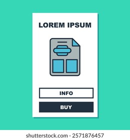 Filled outline Restaurant cafe menu icon isolated on turquoise background.  Vector