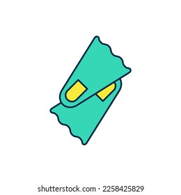 Filled outline Rubber flippers for swimming icon isolated on white background. Diving equipment. Extreme sport. Diving underwater equipment.  Vector