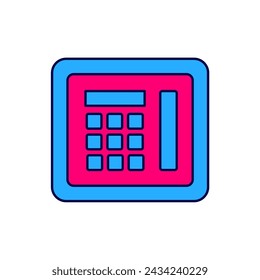 Filled outline Safe icon isolated on white background. The door safe a bank vault with a combination lock. Reliable Data Protection.  Vector