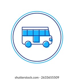 Filled outline School Bus icon isolated on white background. Public transportation symbol.  Vector
