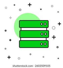 Filled outline Server, Data, Web Hosting icon isolated on white background.  Vector