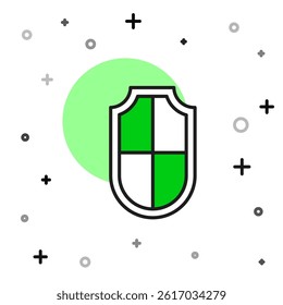 Filled outline Shield icon isolated on white background. Guard sign. Security, safety, protection, privacy concept.  Vector